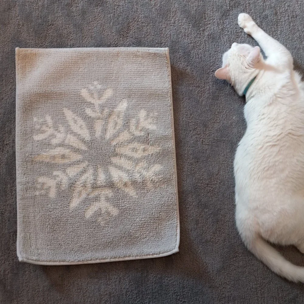 bathmat with snowflake design
